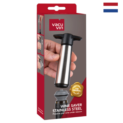 Conservador Elegante Original de Vino + 2 Tapones Vacu Vin